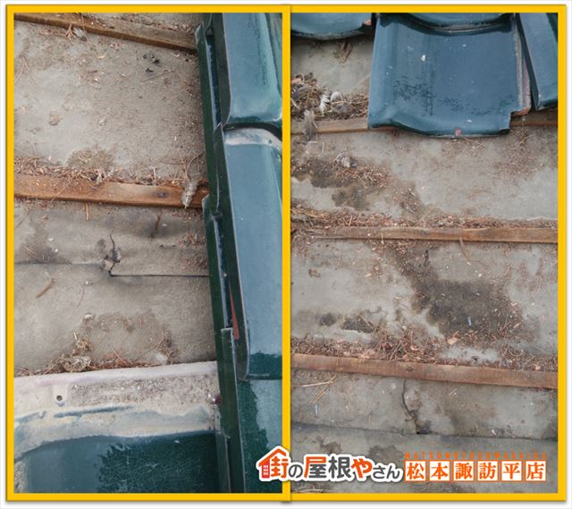 塩尻瓦葺き直し　施工前